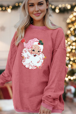 Corded Sweatshirt - Vintage Santa