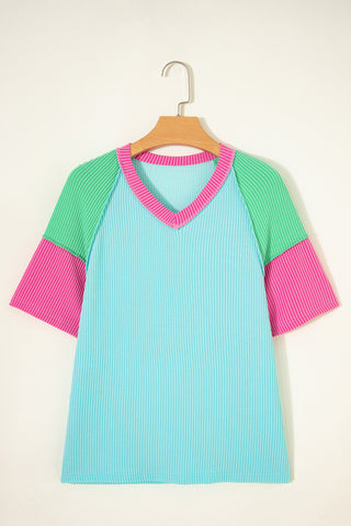 Aruba Blue Textured Top