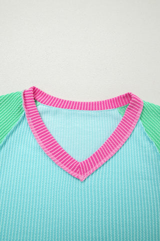 Aruba Blue Textured Top