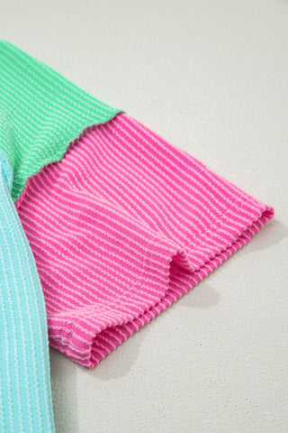 Aruba Blue Textured Top