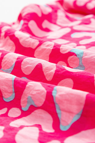 Leopard Sundress Dress - Hot Pink