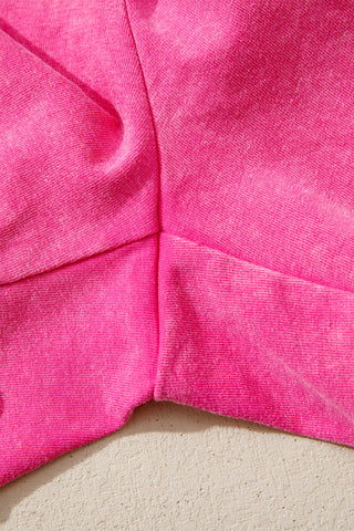 Mineral Washed Cotton Shorts - Pink