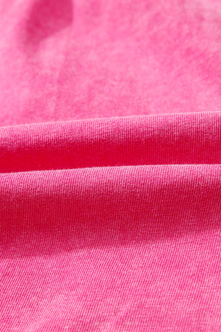 Mineral Washed Cotton Shorts - Pink