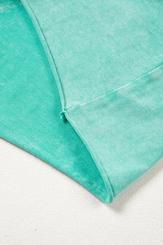 Mineral Washed Cotton Shorts - Green