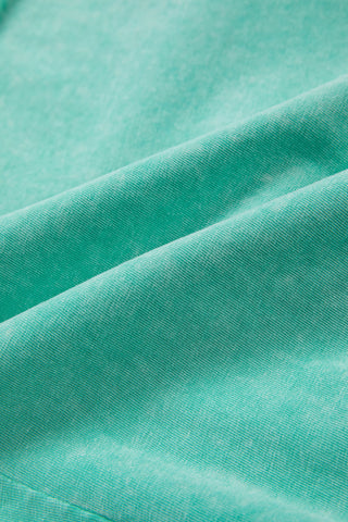 Mineral Washed Cotton Shorts - Green