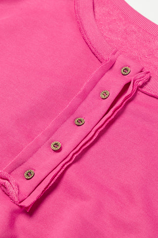 Henley Hot Pink Sweatshirt