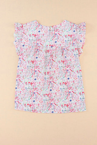 Embroidered Pink Floral Top