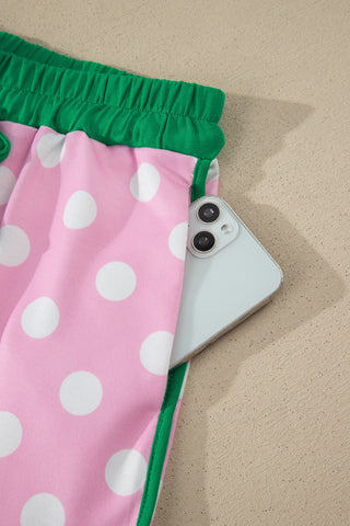 Polka Dot Two Piece Set - Pink