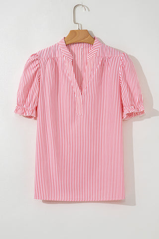 Pink Candy Striped Top