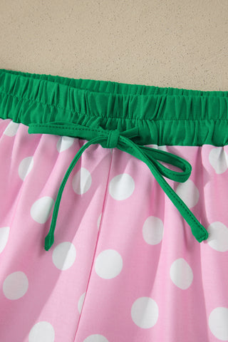 Polka Dot Two Piece Set - Pink