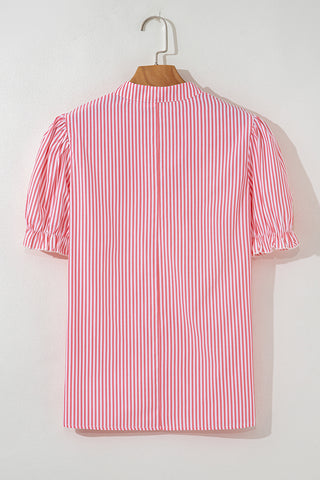 Pink Candy Striped Top