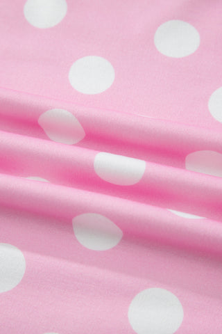 Polka Dot Two Piece Set - Pink