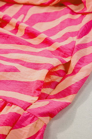 Zebra Shift Dress - Pink