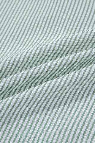 Coastal Breeze Lace and Stripes Top - Mint
