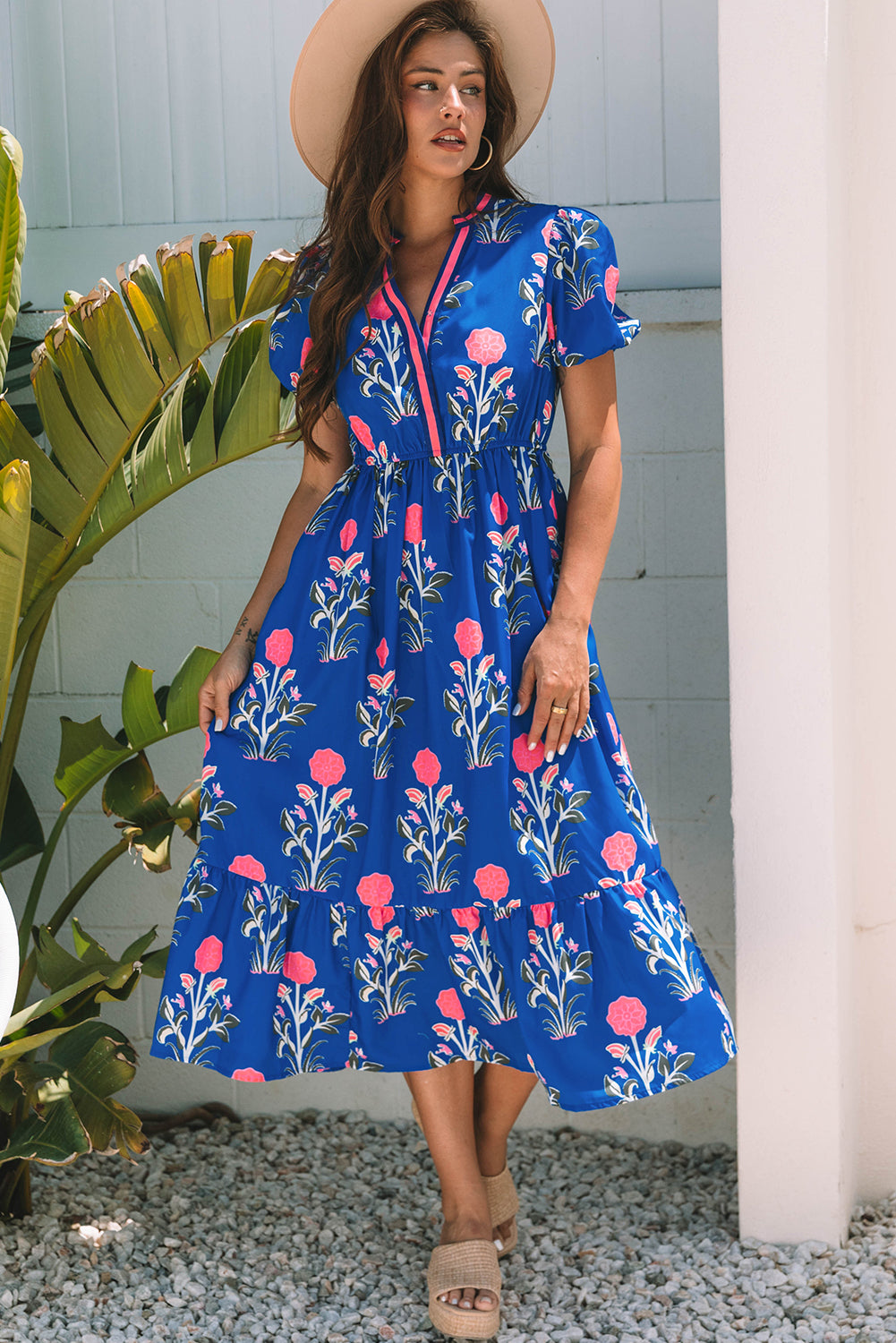 Poppy Midi Dress - Royal Blue Poppy Midi Dress - Royal Blue