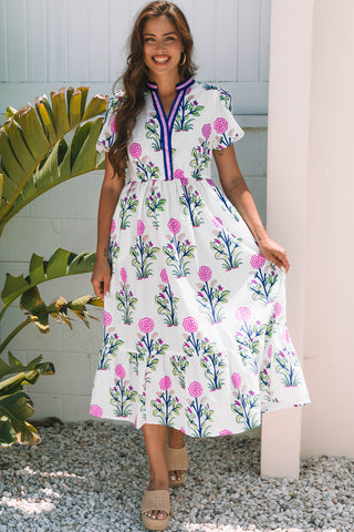 Poppy Midi Dress - White