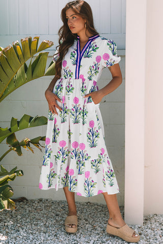 Poppy Midi Dress - White