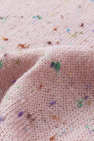 Rainbow Speckled Sweater - Pink