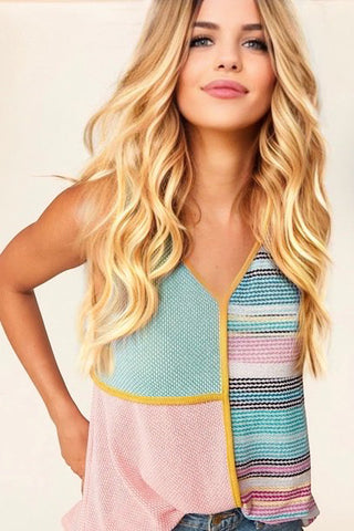 Color Block Tank Top