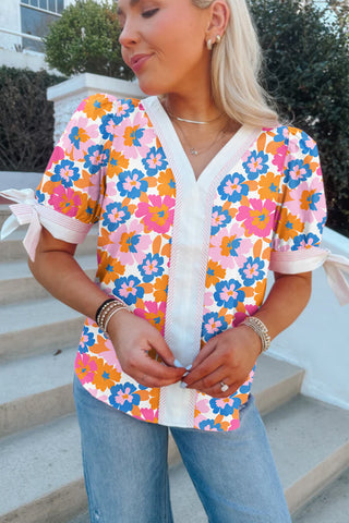Flower Pop Bow Top