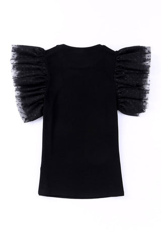 Summer Frills Top - Black