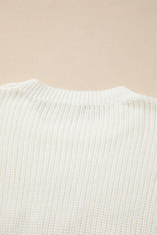 Candy Cane Merry Christmas Sweater - White