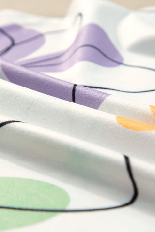 Abstract Daisy Sleeveless Top - Off White