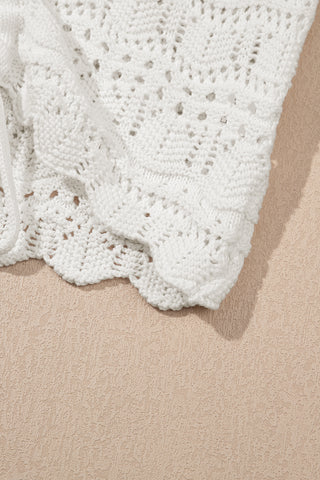 Chic Vibes Sleeveless Crochet Top - White