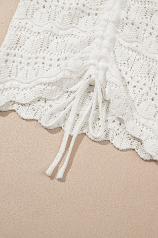 Chic Vibes Sleeveless Crochet Top - White
