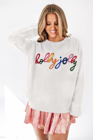 Holly Jolly Sweater - White