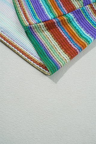 Striped Colorful Twist Top - Ships 10/7