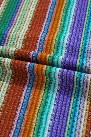 Striped Colorful Twist Top - Ships 10/7