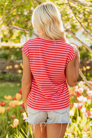 Strawberry Striped Top