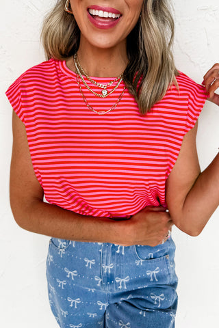 Strawberry Striped Top
