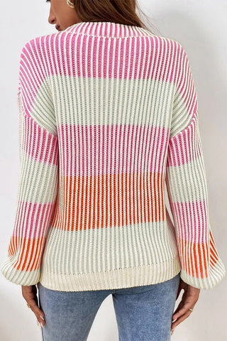 Pastel Stripes Sweater - Pink