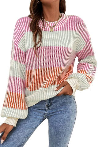 Pastel Stripes Sweater - Pink