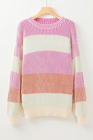 Pastel Stripes Sweater - Pink