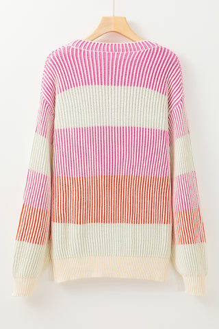 Pastel Stripes Sweater - Pink