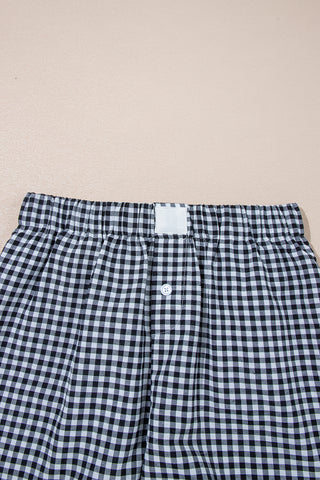 Gingham Shorts - Black