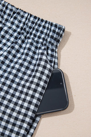 Gingham Shorts - Black