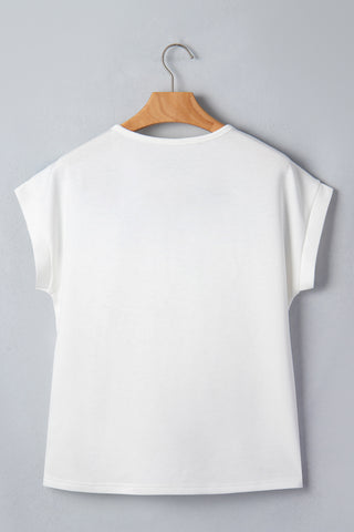 Denim Details Top - White Daisy