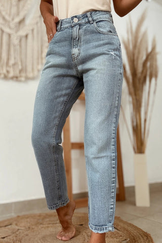 Ankle Length Straight Legged Jeans