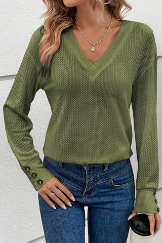 V-Neck Thermal Top - Green