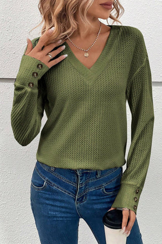 V-Neck Thermal Top - Green