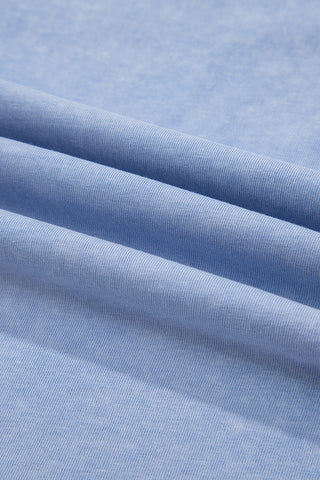 Mineral Washed Sleeveless Top - Blue