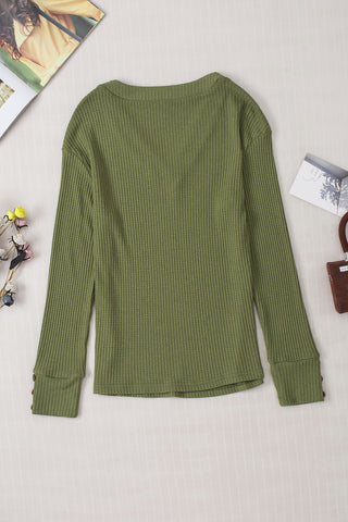 V-Neck Thermal Top - Green