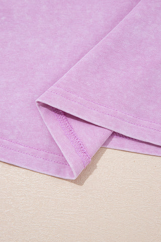Mineral Washed Sleeveless Top - Orchid