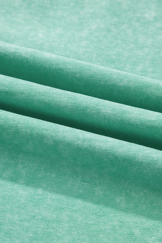 Mineral Washed Sleeveless Top - Green