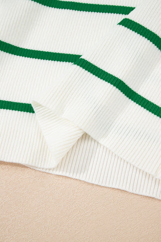 Scalloped Sweater Knit Tank Top - Green