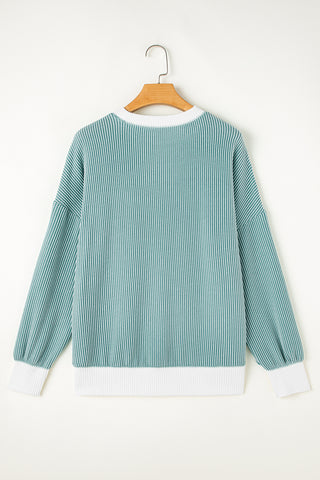 Oversized Textured Top - Green